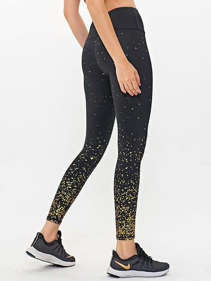 Star Printed Breathable Yoga Leggings