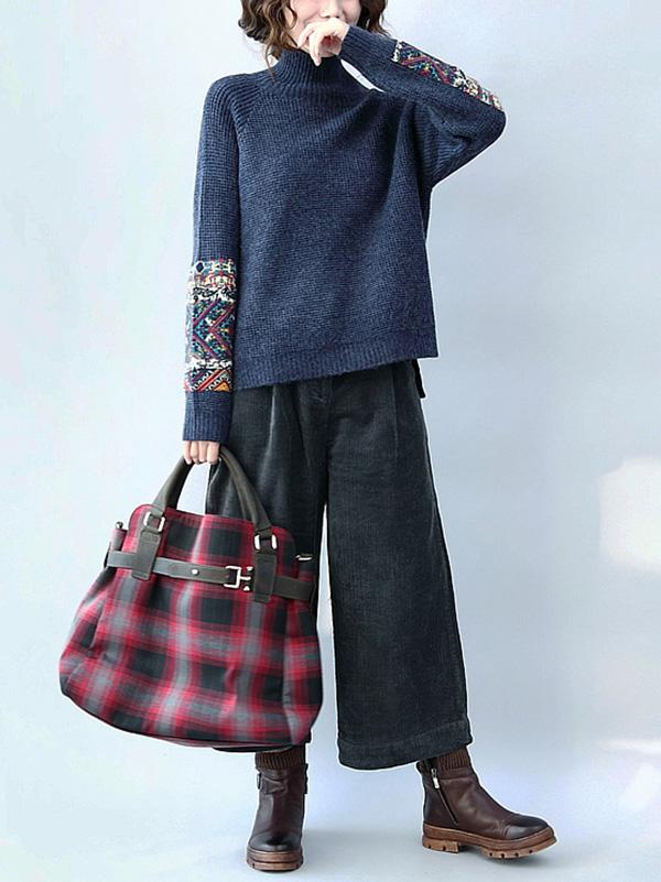 Comfortable Casual Printed Sweater
