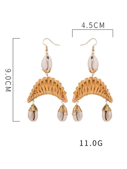 Rattan Shell Conch Earring Accessories