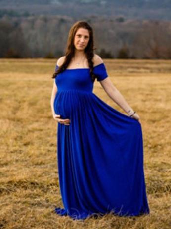 Maternity Off-the-shoulder Maxi Dress