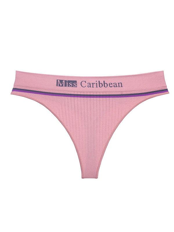 Letter Print Sweat-Absorbent Sports Underwear