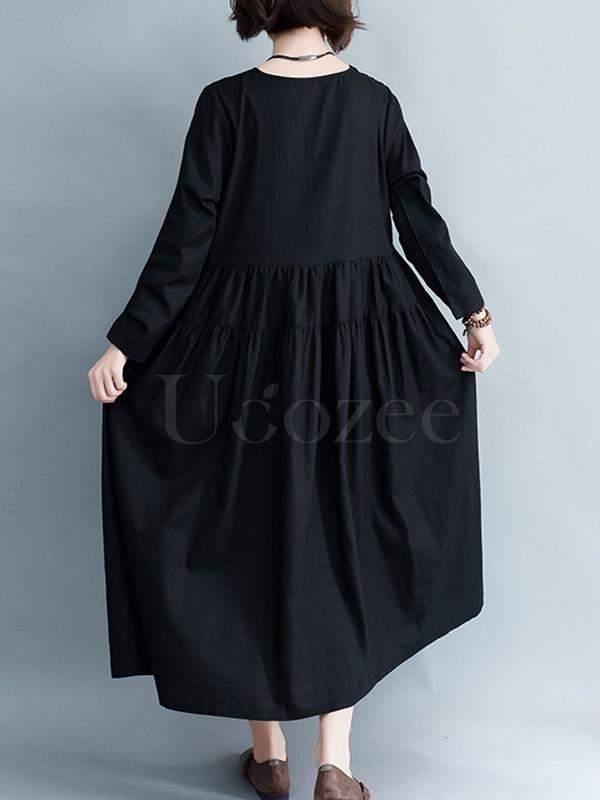 Casual Cotton Simple Long Dress