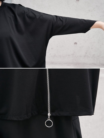 Original Solid Color Cold Shoulder T-Shirt Top