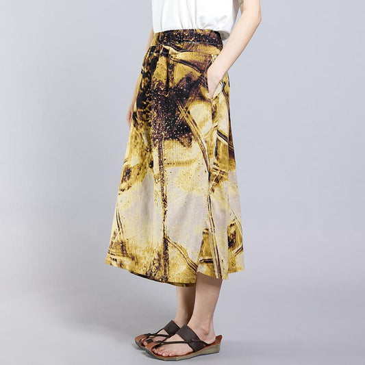 Casual Raindrop Printed Folded Women' Pants