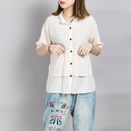 Comfortable Solid Color Double Layer Shirt