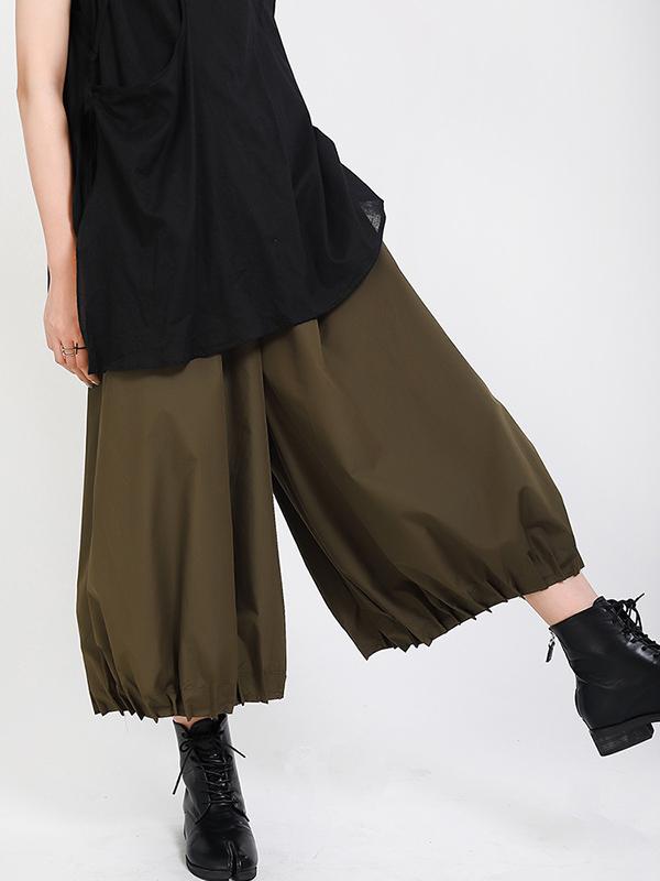 Original Solid Column Wide Leg Pants