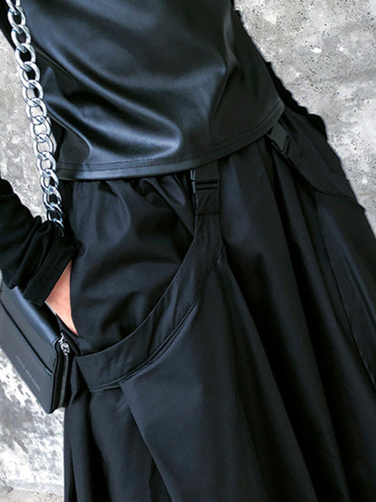 Original Cool Solid Color Loose A-Line Skirt