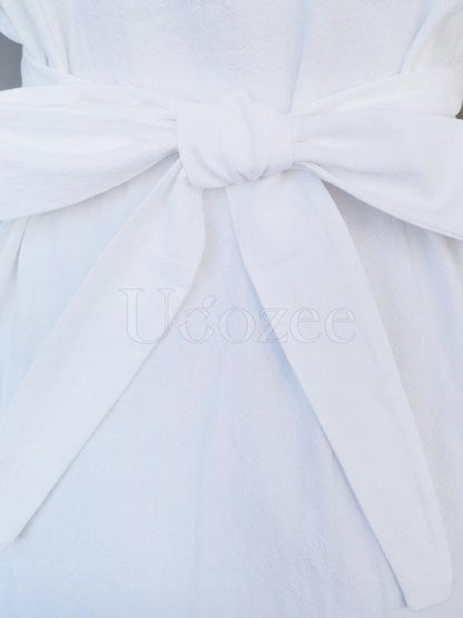 Simple Casual Bandage Designed Dress