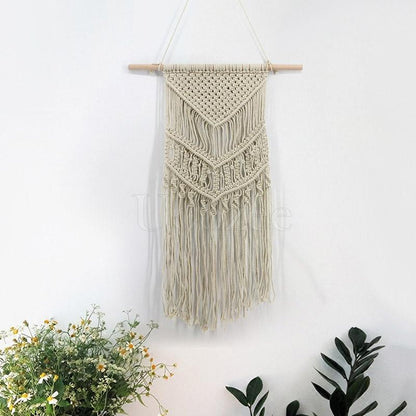 Tasseled Cross Weaving Crochet Decoration