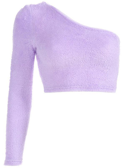 One Shoulder Cropped Sweater