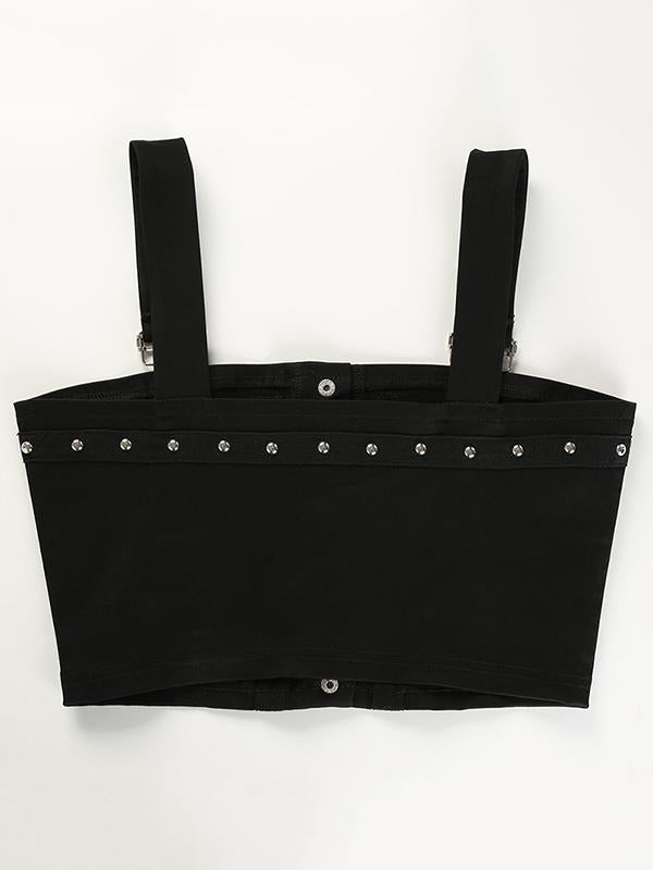 Fashion Sexy Straps Buckle Vest Top