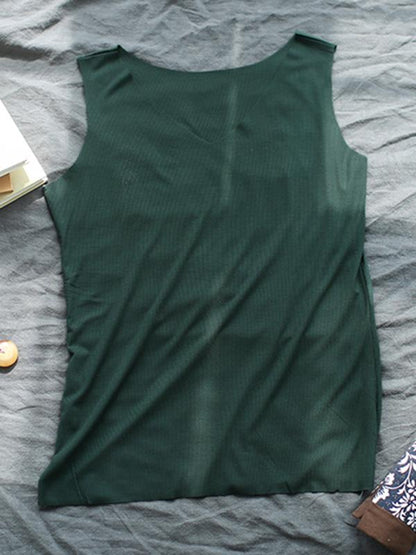 Comfortable Pure Color Elastic Force T-shirt