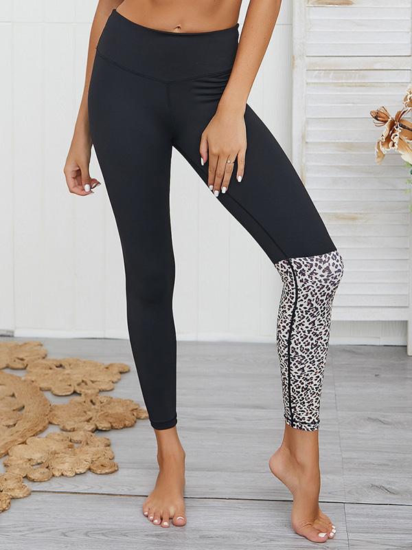 Leopard Printed Sports Bra&Leggings Suits