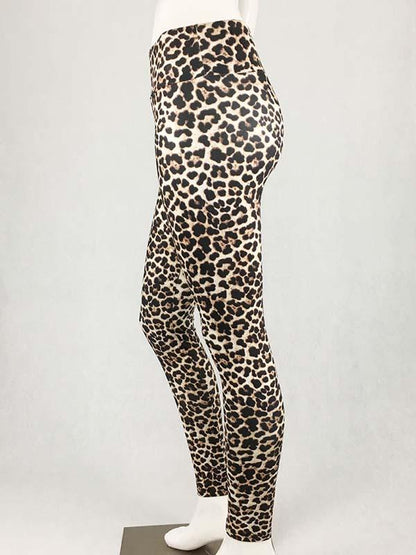 Leopard Printed Sports Vest Top And Leggings