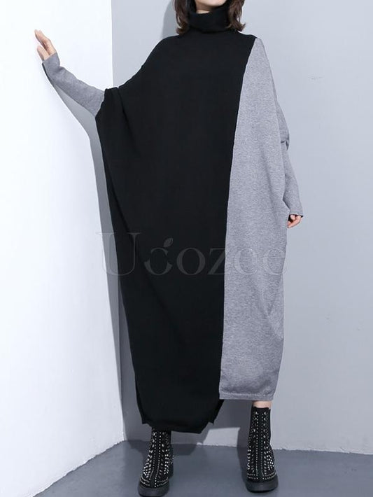 Loose Split-joint Long Dress