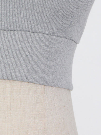 Stylish Solid Color Long Sleeve Cropped Sweatershirt+Wide-Leg Pants Three-Piece Suit