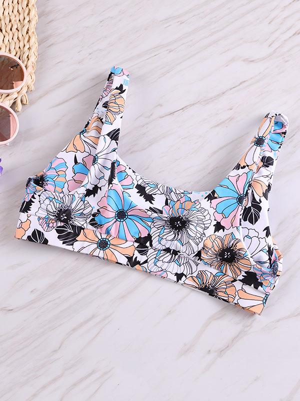 Sexy Kinematic Printing Split Type Bikini Swimsuit