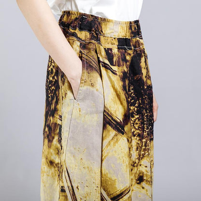 Casual Raindrop Printed Folded Women' Pants