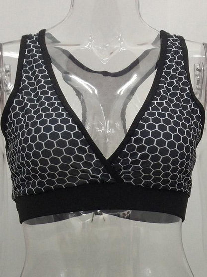 Fashion Printed Wrap Yoga Suits