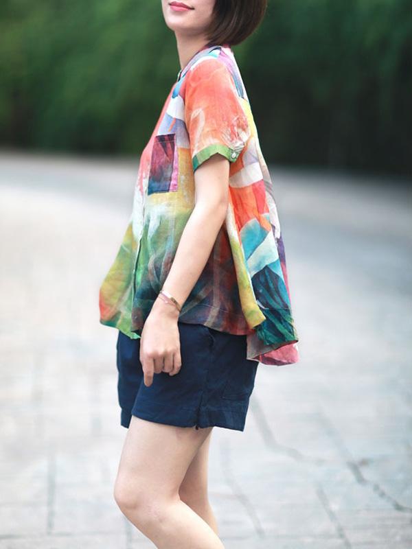 Retro Linen A-line Shirt