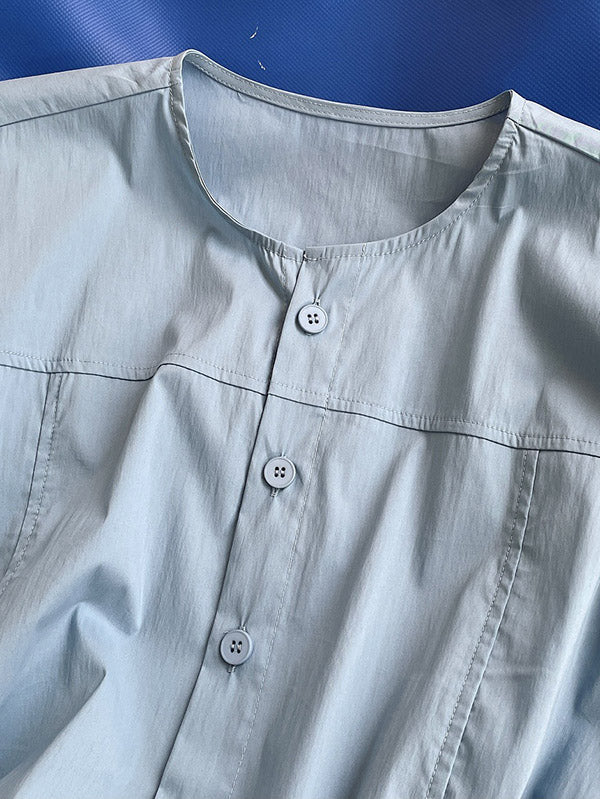 Urban Drawstring Elastic High Waisted Short Sleeves Wide Leg Jumpsuits