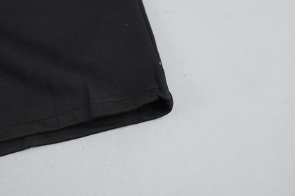Black Women Cotton Dress Three Quarter Sleeve Fashion Dress