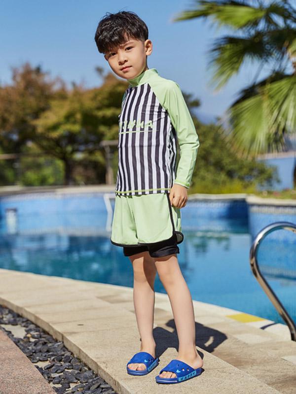 AONIHUA Stripes Printed Boy Swimwear