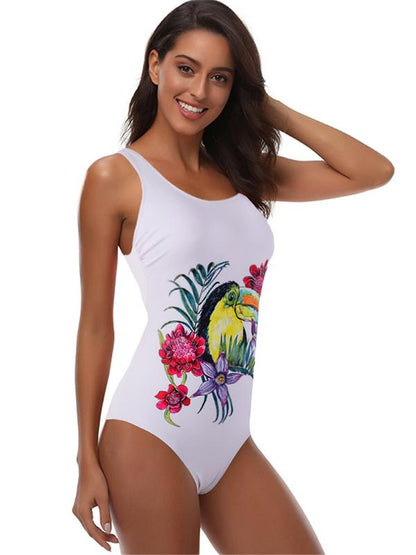 Printed One-Piece Swimsuit