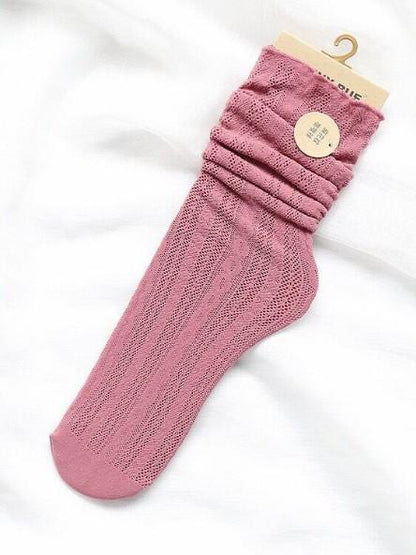 Cutie Stringy Selvedge Hollow Knee-socks
