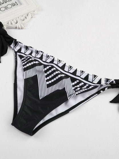 Balconette Printed Tie Bikini Set
