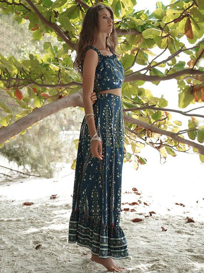 Floral Printed Summer Two-piece Suits