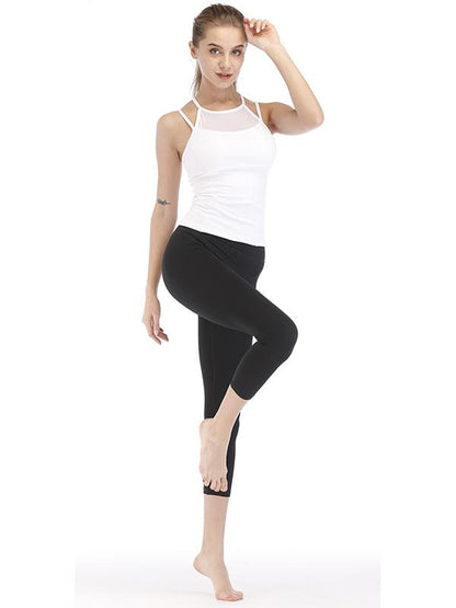 Padded Back Cross Yoga Tanks