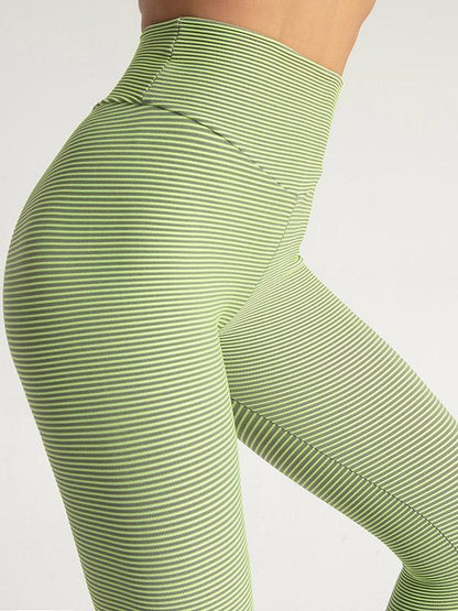 Striped High Waist Yoga Leggings