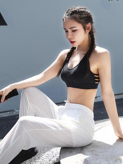 Back Hollow Solid Sports Bra