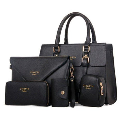 5 PCS Women Bright Color Leisure PU Leather Bag