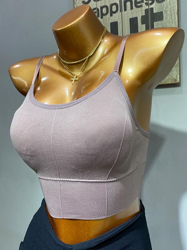 Wrap Backless Solid Spaghetti-Neck Vest Top