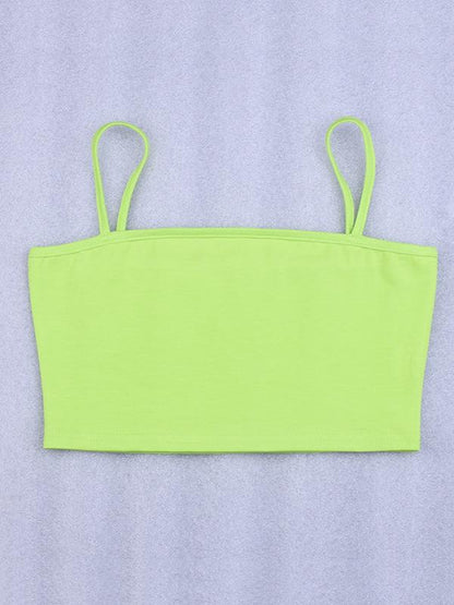 Spaghetti-neck Cropped Tanks