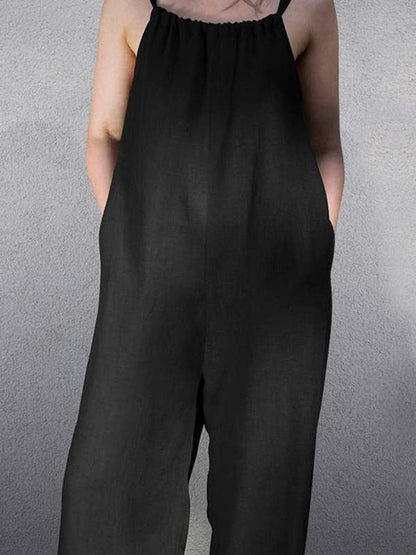 Fashion 2 Colors Wide Leg Jumpsuit