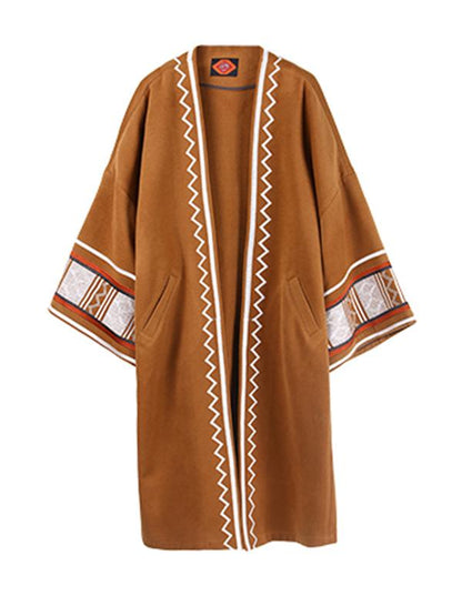 Original Flared Embroidered Woolen Outwear
