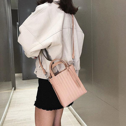 PU Faux Leather Candy Colors  Cute Crossbody Bag