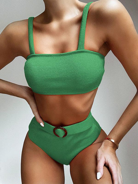 Waist-Buckled Bikini Swimsuit
