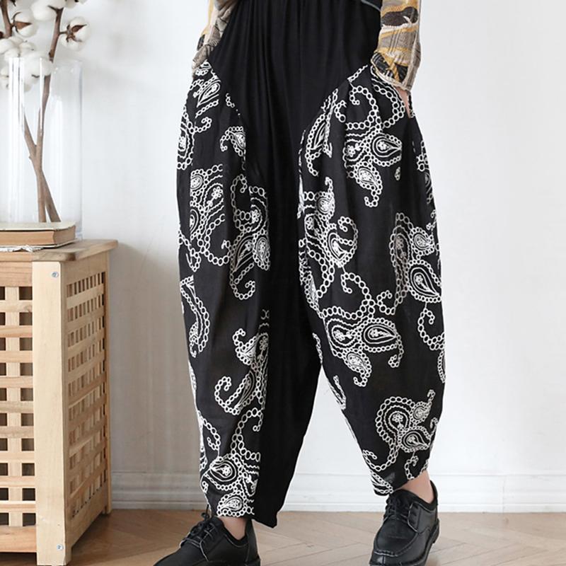 Buykud Casual Loose Embroidery Soft Comfortable Bloomers