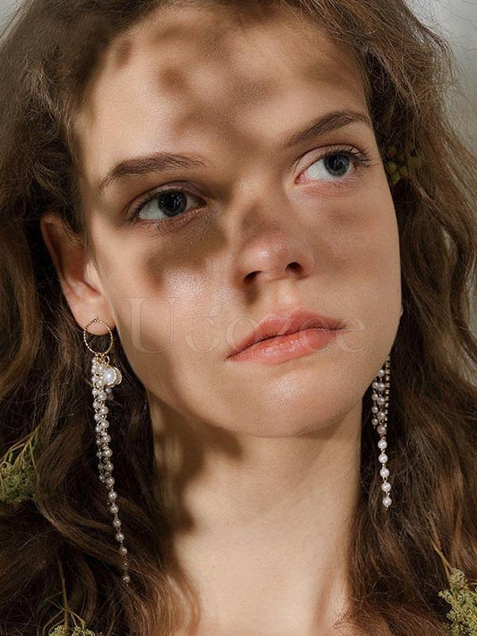 Original Sparkling Tasseled Designed Earrings