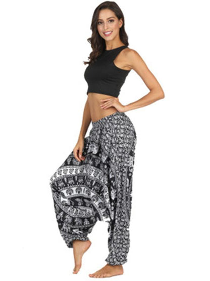 Elastic Waist Casual Pants