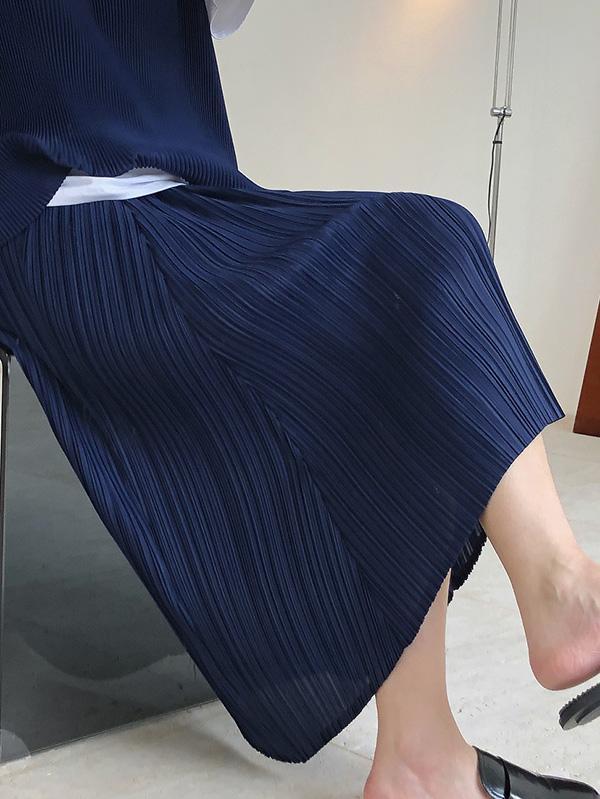 Original  Irregularity Pleats Solid Skirt