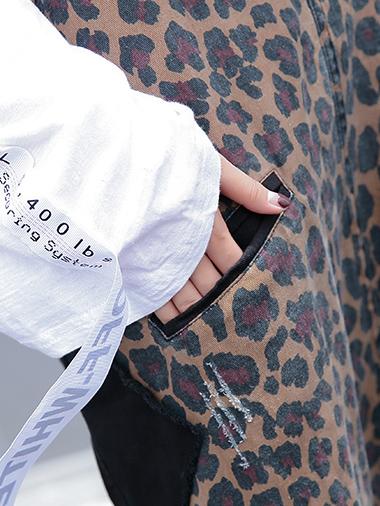 Loose Leopard Braces Dress