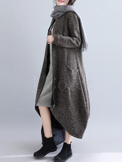 Loose Cropped Hemline Outwear