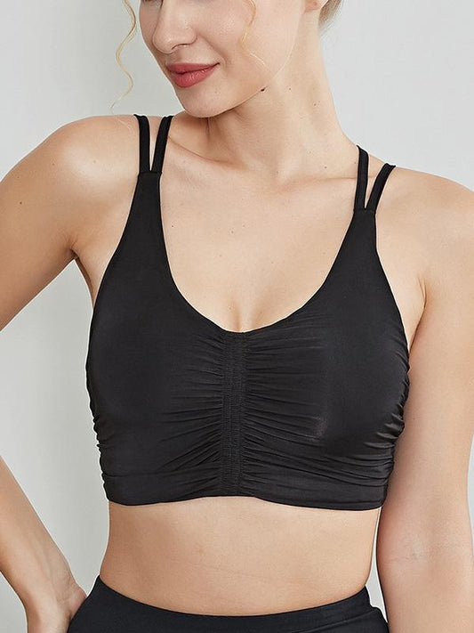 Sexy Shockproof Quick Dry Solid Sports Bra
