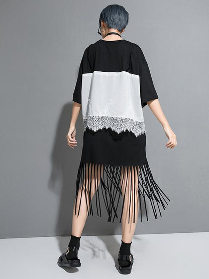 Casual False-two Tassels Long Dress