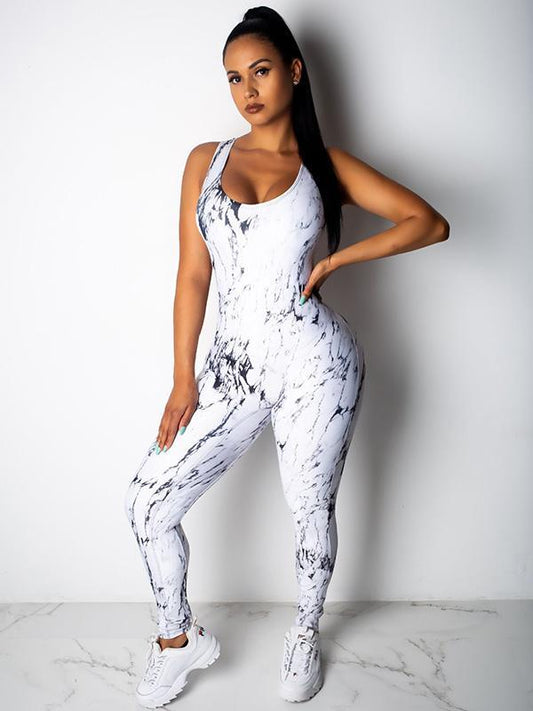Wrap Sleeveless Back Bandage Yoga Jumpsuits